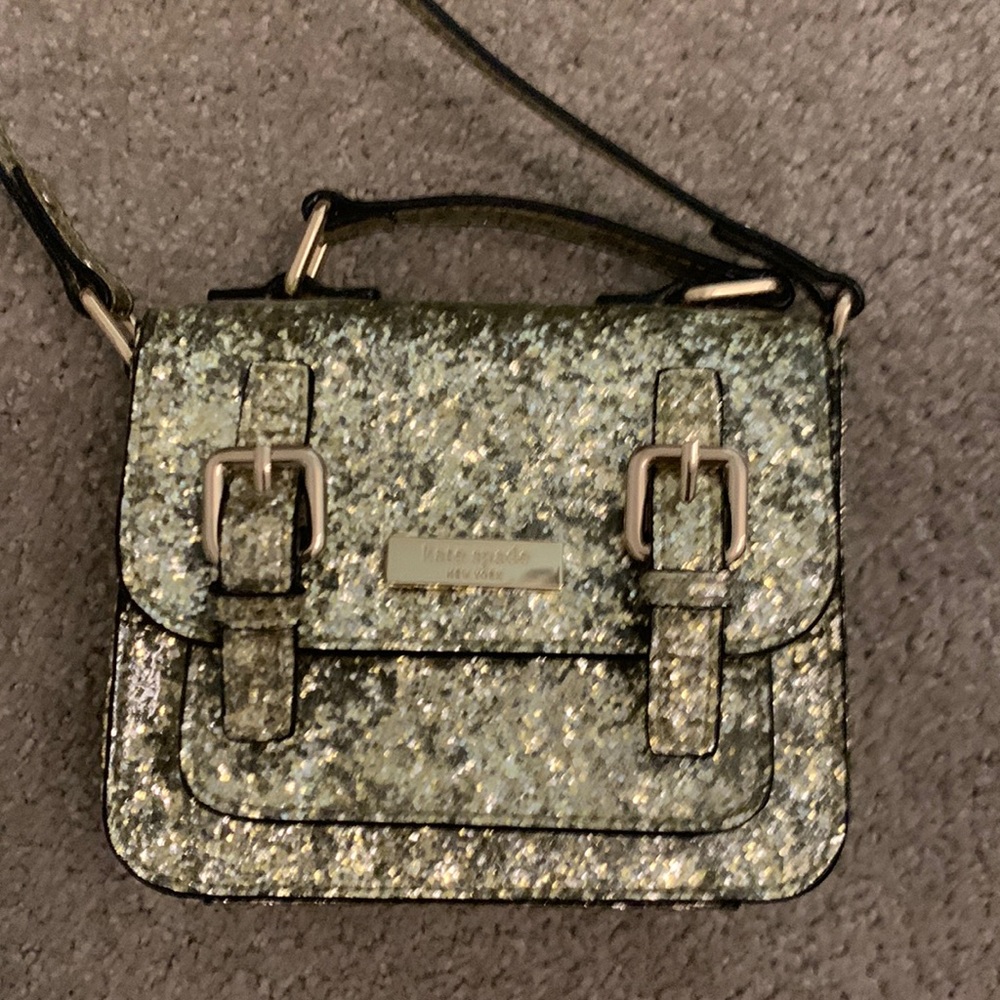 Gold glitter Kate Spade purse